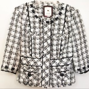 Anthropologie Elevenses Plaid jacket/blazer sz 2